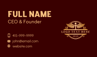 Luxury Medical Caduceus Business Card