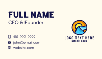 Sunset Ocean Waves Business Card