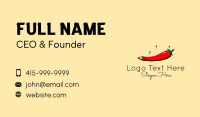 Chili Pepper Pencil  Business Card Design