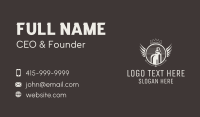 Crown Vape Wings Badge Business Card Design