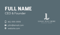 Antique Boutique Letter L  Business Card Design