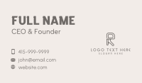 Digital Technology Letter R Business Card