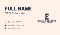 Home Depot Construction Engineer Letter E Business Card Image Preview