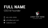 Punk Skull Rose Business Card