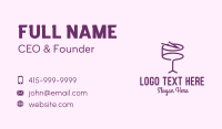 Simple Purple Drum Business Card Design