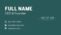 Casual Business Card example 2