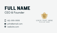 Deluxe Royal Shield Lettermark Business Card Design