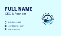 Ocean Wave Lettermark Business Card Design