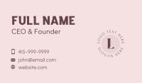 Feminine Beauty Letter Business Card