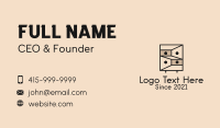 Geometric Drawer Furniture Business Card
