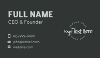 Graffiti Apparel Wordmark Business Card