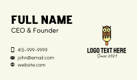 Owl Popsicle  Business Card Design