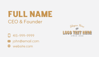 Classic Business Wordmark Business Card