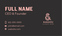 Modern Ampersand Company Business Card