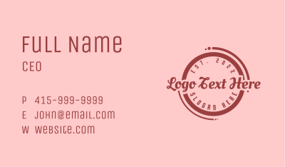 Generic Retro Circle Business Card Image Preview