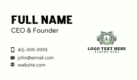 Vine Plant Shield Lettermark Business Card