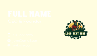 Logger Lumberjack Axe Business Card