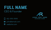 Blue Letter A & R Business Card