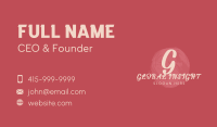 Watercolor Brush Lettermark Business Card