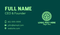 Green Leaf Outline Business Card