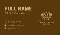 Brown Symmetrical Tree  Business Card
