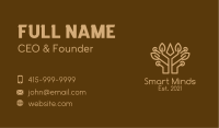Brown Symmetrical Tree  Business Card