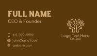 Brown Symmetrical Tree  Business Card Design