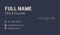 Professional Elegant Wordmark Business Card
