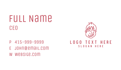 Quirky Boy Character Business Card