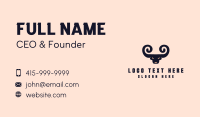 Spiral Horn Bull Business Card Design