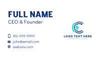 Media Company Letter C Business Card