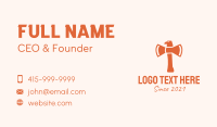 Orange Eagle Axe  Business Card Design