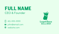 Green Juice Tumbler Business Card