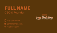 Retro Cursive Brand Business Card