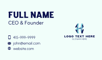 Ribbon Letter H Business Card Design