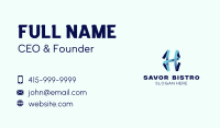 Ribbon Letter H Business Card