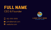 Travel Vacation Wave Business Card