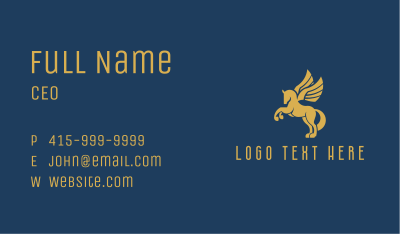 Gold Pegasus Company Business Card