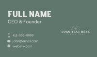 Premium Wellness Wordmark Business Card