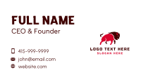 Red Angry Bison Business Card