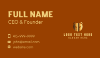 Golden Bear Helmet Business Card Design