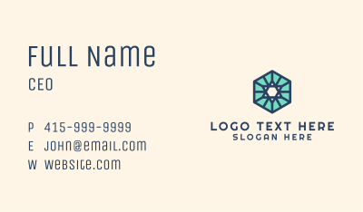 Simple Hexagon Star Business Card