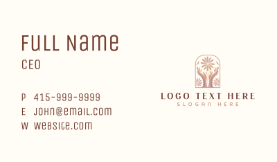 Hands Gardening Flower Business Card Image Preview