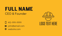 Minimalist Hard Hat Laborer Business Card Image Preview