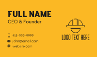 Minimalist Hard Hat Laborer Business Card