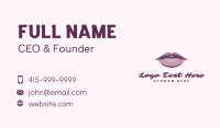 Aesthetic Purple Lips Business Card Design
