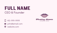 Aesthetic Purple Lips Business Card Image Preview