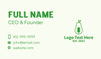 Green Mic Avocado  Business Card Design