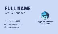 Blue Flying Birds  Business Card Design