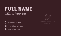 Premium Flower Lettermark Business Card